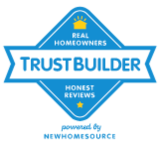 A blue and white logo.