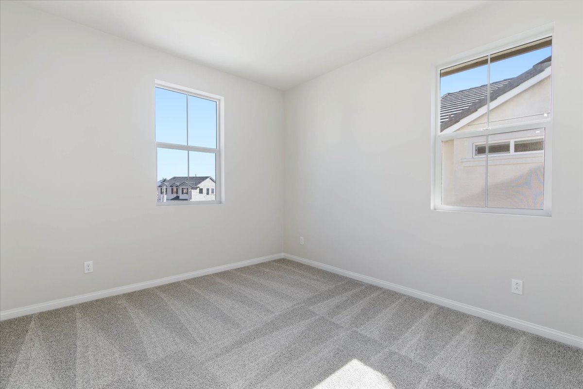 A room with windows.