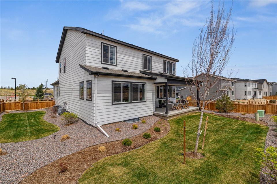 A house with a yard.