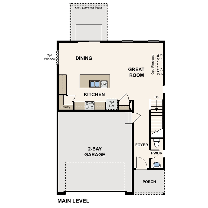 Diagram, engineering drawing. Empress Floorplan, Main Level