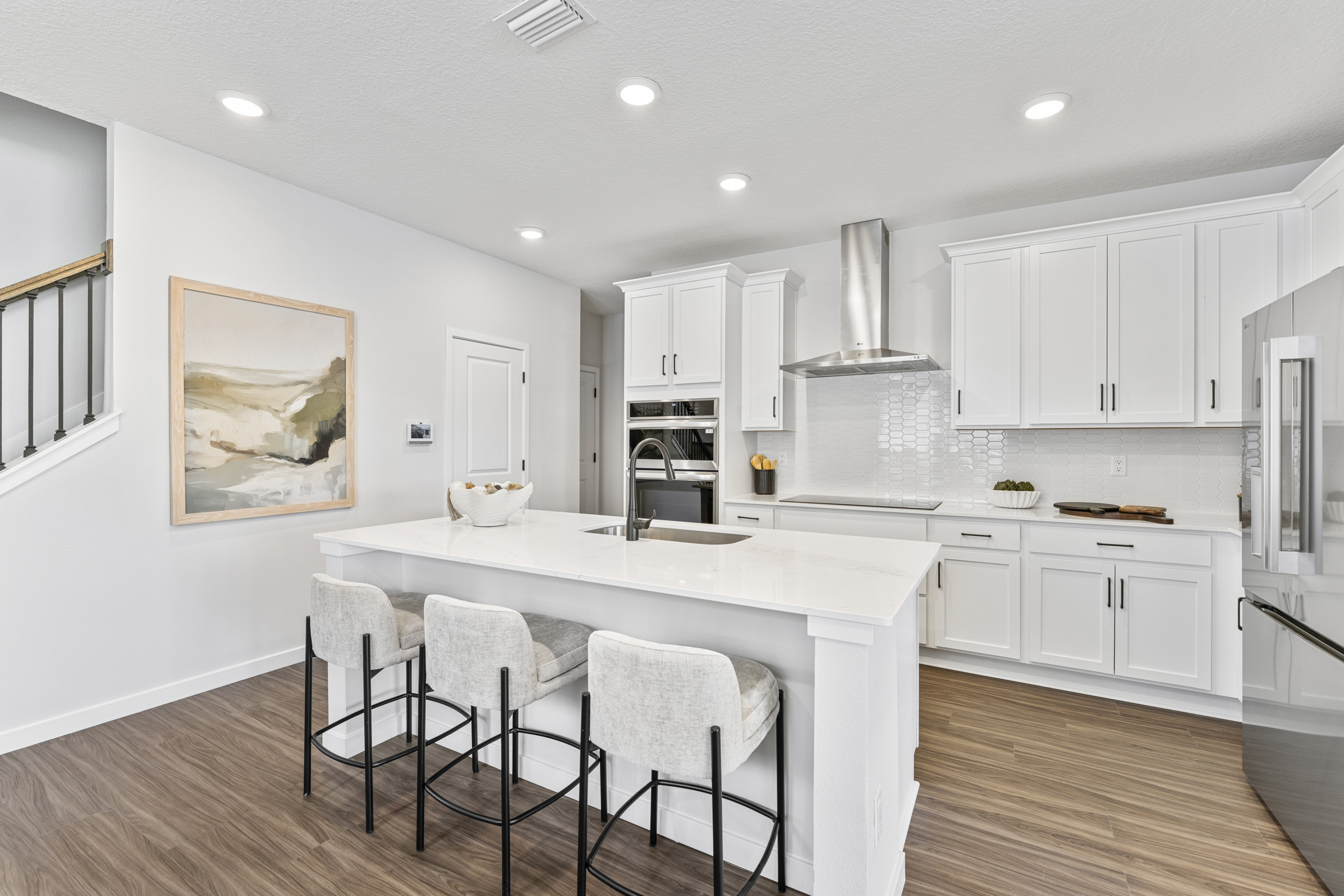 Silverbell II Floor Plan Chef's Kitchen with Island at The Preserve at Camden Woods