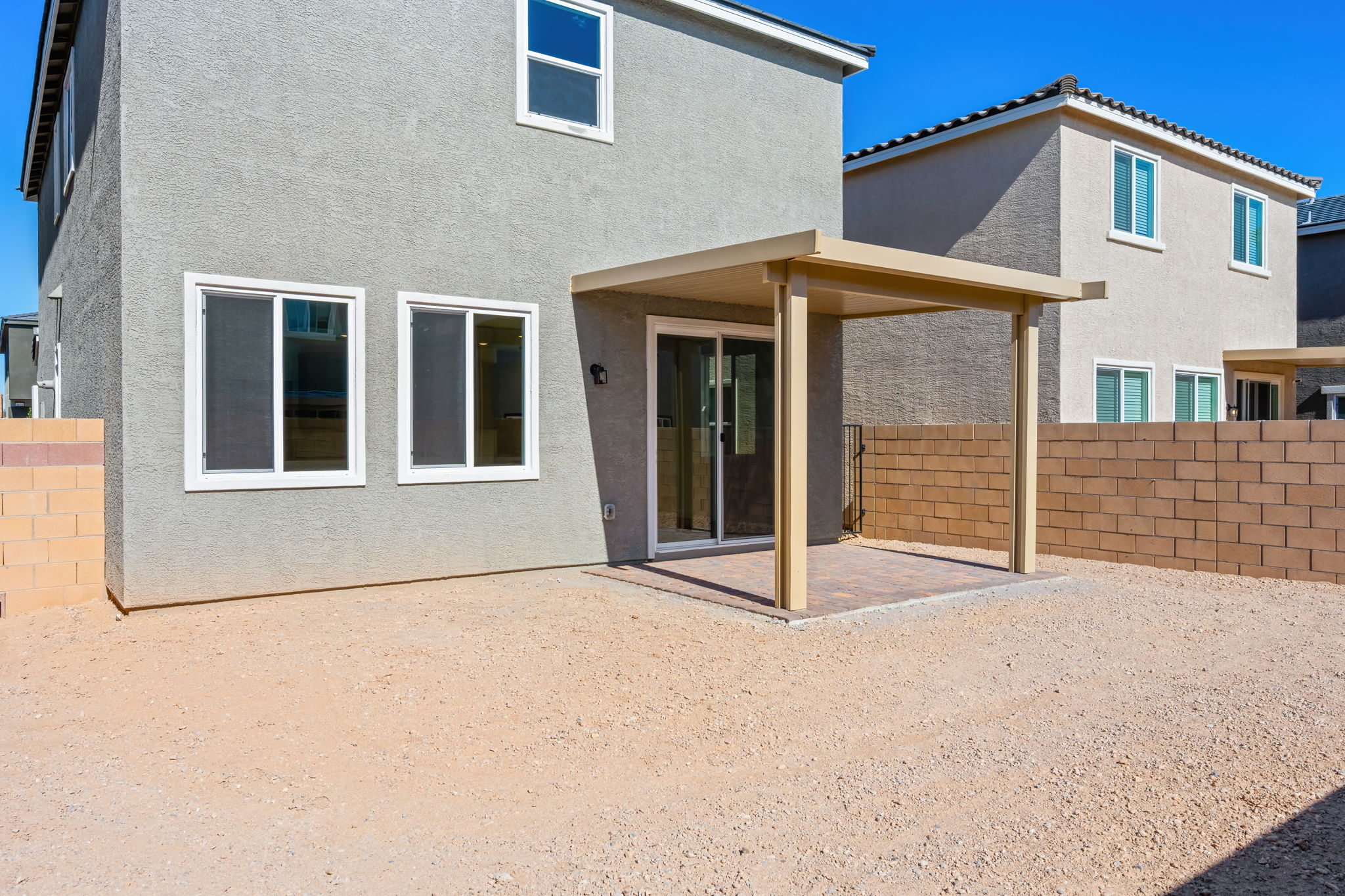 A house with a garage.