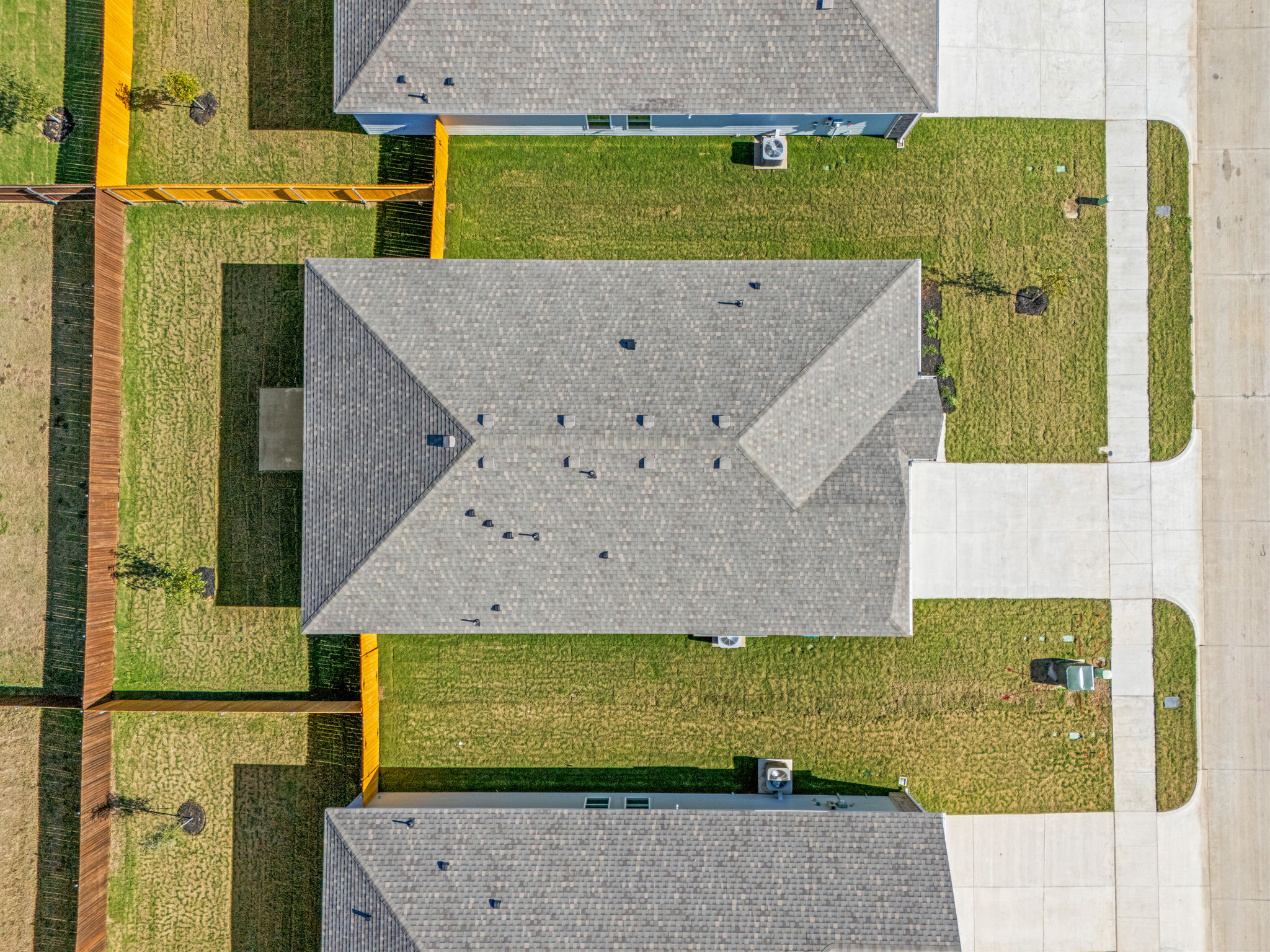 A large white building.