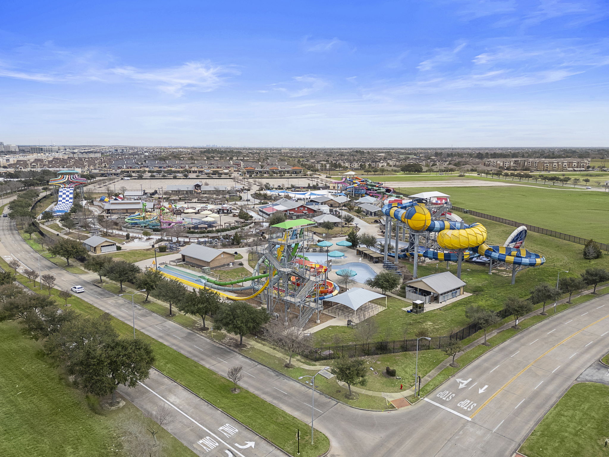 A park with a playground.