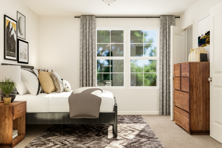 A living room with a couch and a table.