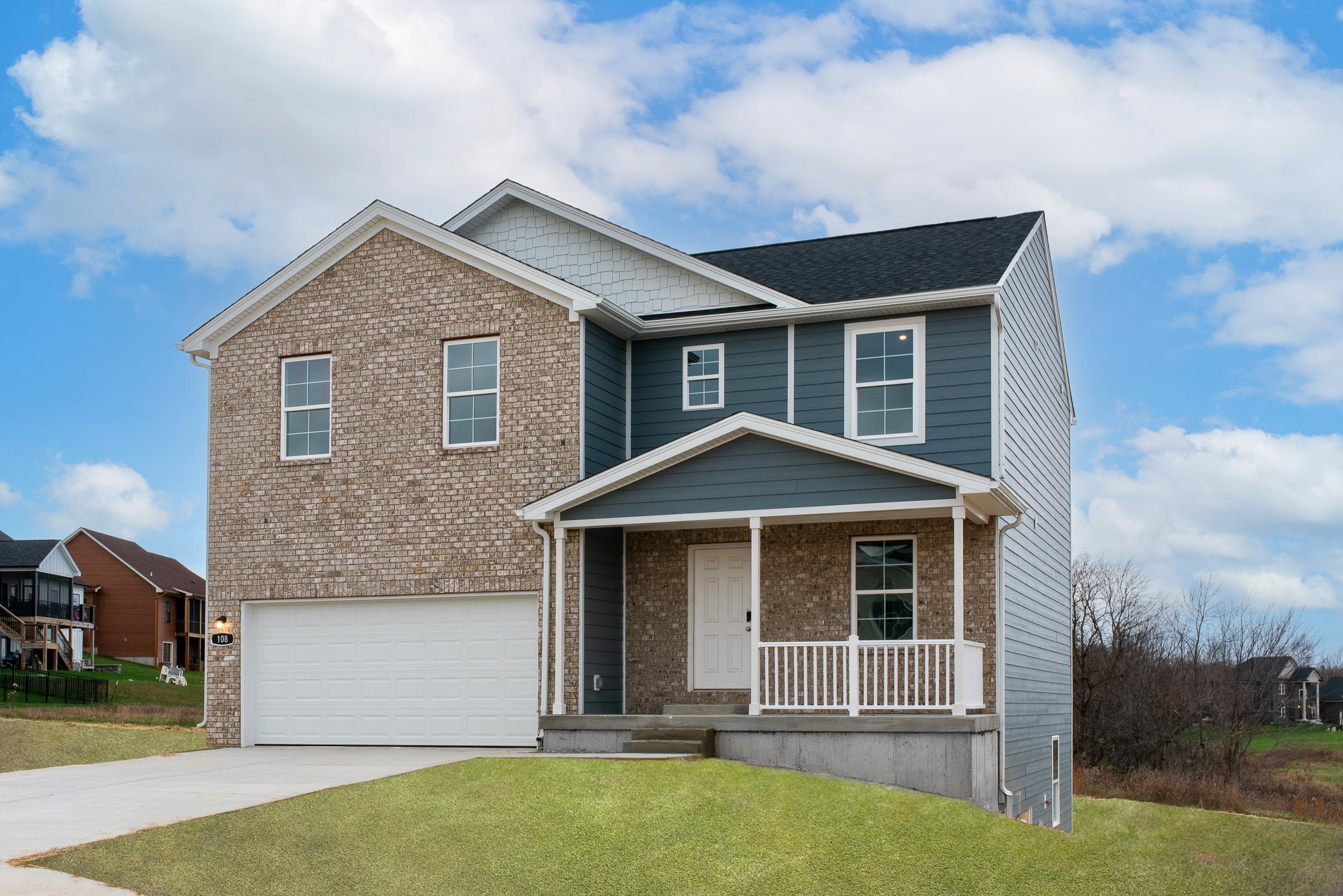 A house with a garage.