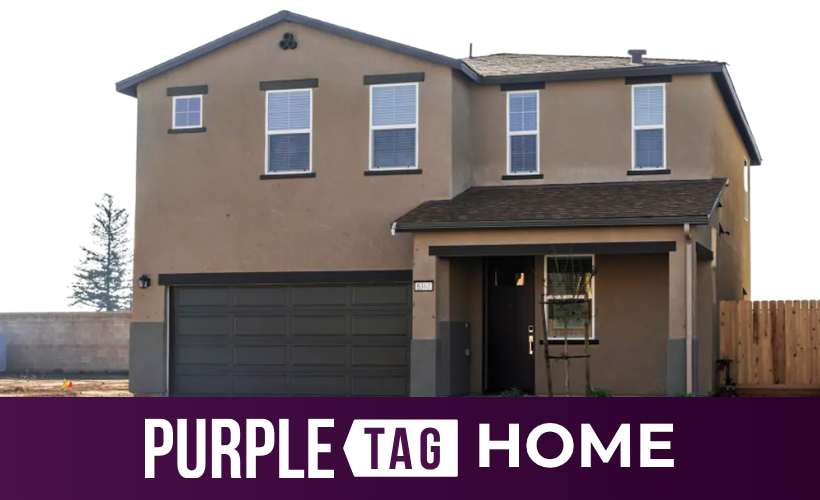 A house with a garage.
